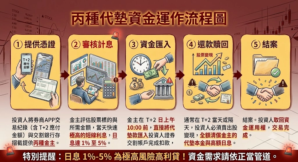 丙種資金代墊交割款的運作流程