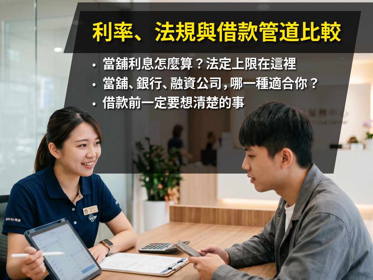 利率、法規與借款管道比較