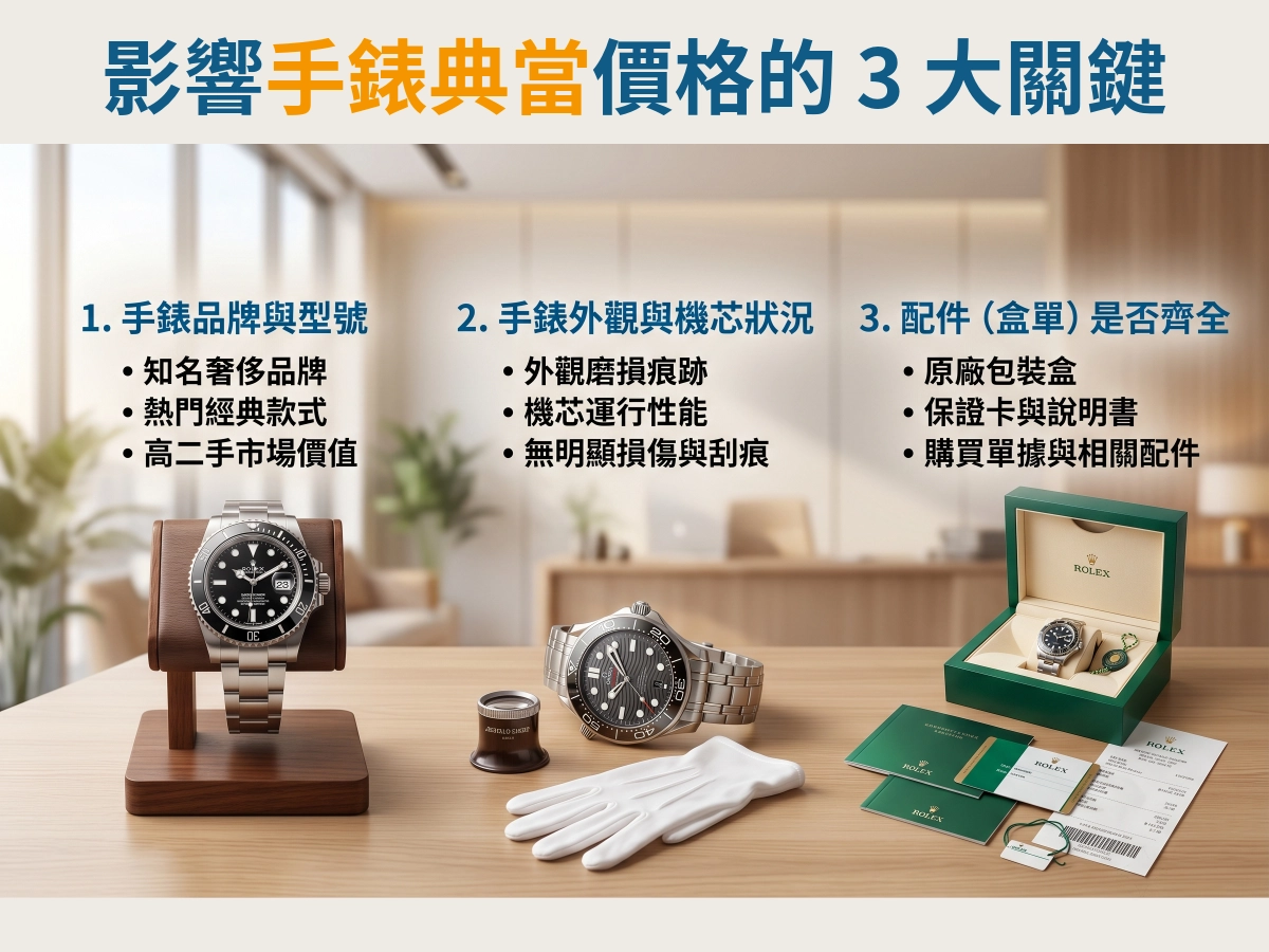 影響手錶典當價格的 3 大關鍵