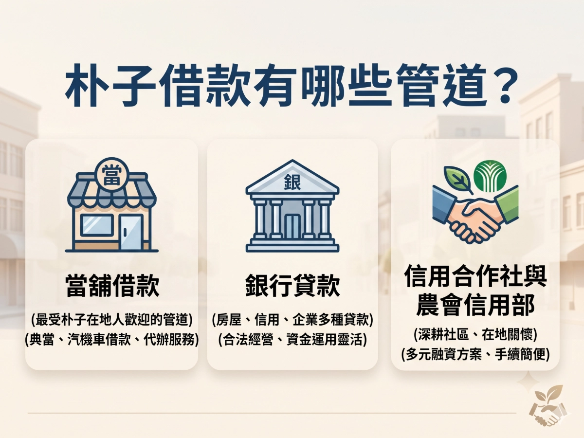 朴子借款的管道