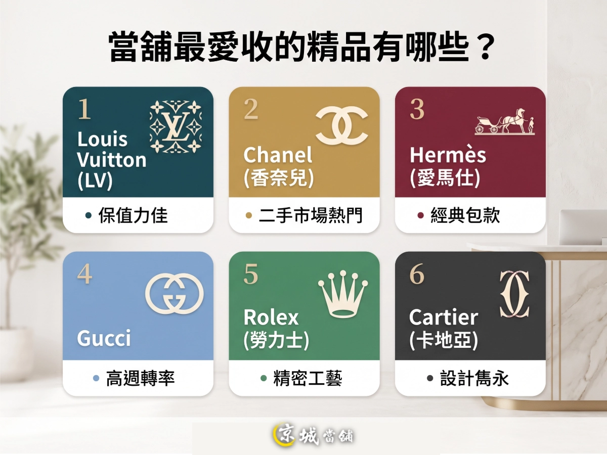 當舖最愛收的精品有哪些